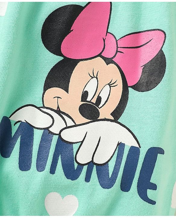 Babyhug Single Jersey Knit Bloomers  With Minnie Mouse Family Graphics Pack Of 3 - Yellow Pink & Light Green