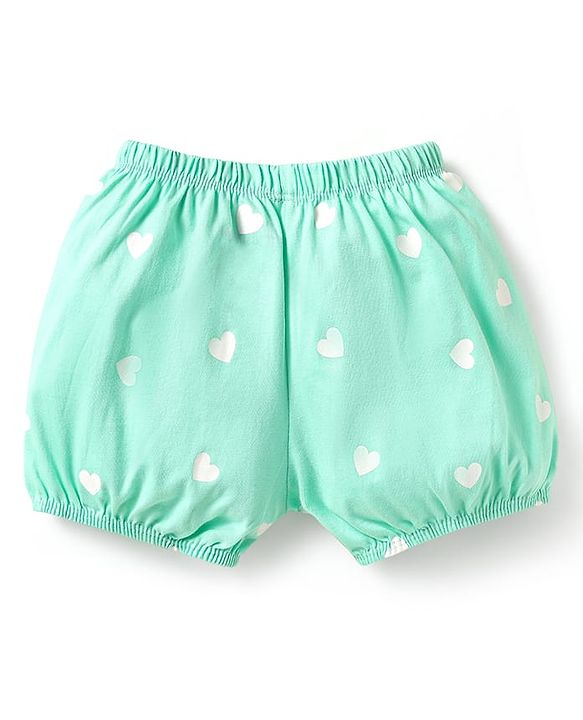 Babyhug Single Jersey Knit Bloomers  With Minnie Mouse Family Graphics Pack Of 3 - Yellow Pink & Light Green