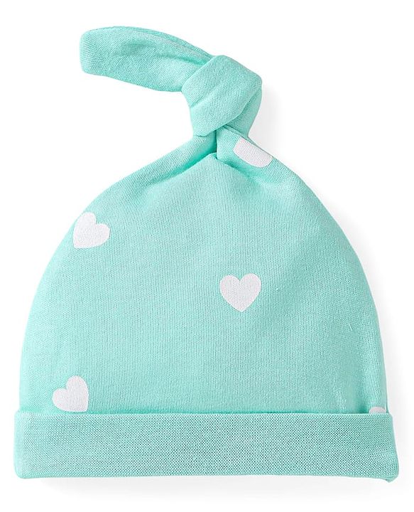 Babyhug Disney Interlock Knit Knot Cap With Minnie Mouse Graphics Pack Of 3 - Yellow Light Blue & Pink - Diameter 18cm