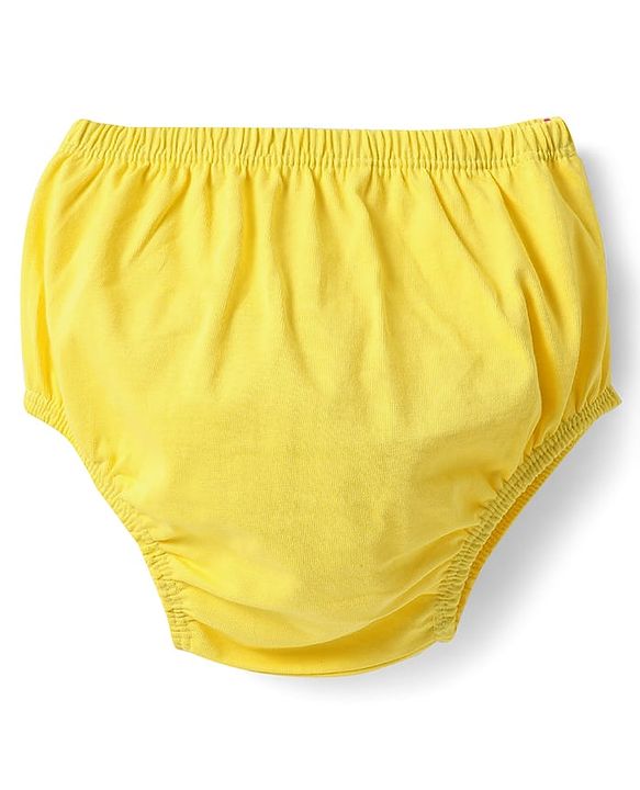 Babyhug Single Jersey Knit Sleeveless Solid Color Frock with Bloomer - Yellow