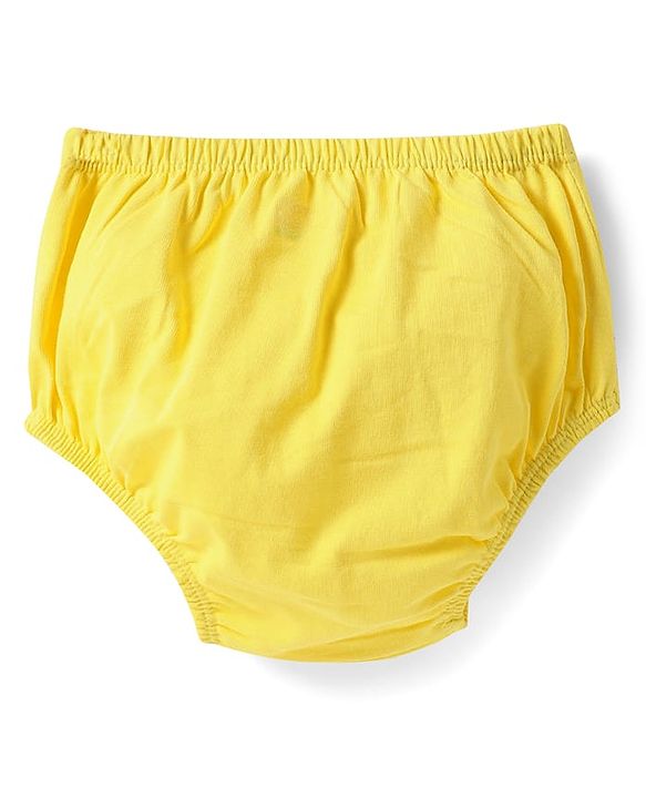 Babyhug Single Jersey Knit Sleeveless Solid Color Frock with Bloomer - Yellow