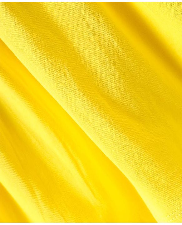 Babyhug Single Jersey Knit Sleeveless Solid Color Frock with Bloomer - Yellow
