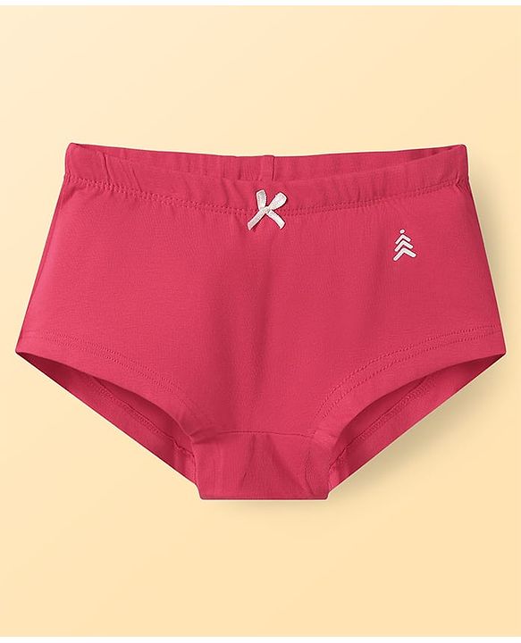 Pine Kids Cotton Elastane Knit Solid Color Hipsters Pack of 3 ( Color May Vary )