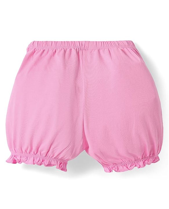 Pine Kids Cotton Knit Solid Color Bloomers With Pack of 3 - Color May Vary