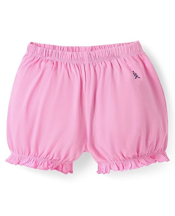 Pine Kids Cotton Knit Solid Color Bloomers With Pack of 3 - Color May Vary