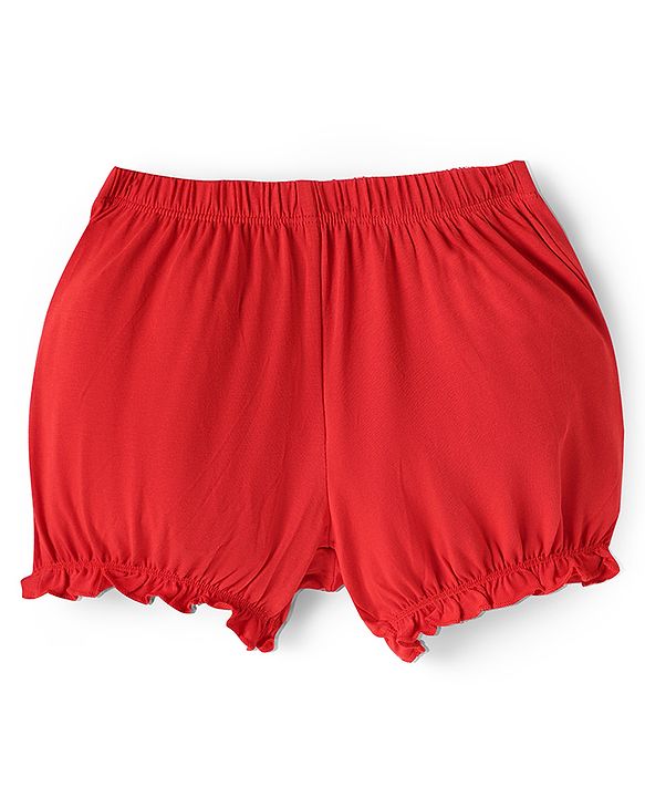 Pine Kids Cotton Elastane Knit Bloomers With Stripes & Floral Print Pack of 3 (Colour May Vary)