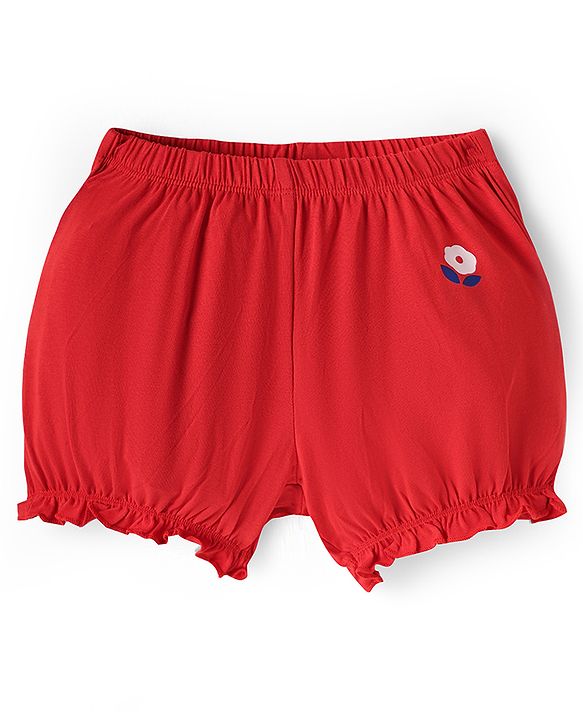 Pine Kids Cotton Elastane Knit Bloomers With Stripes & Floral Print Pack of 3 (Colour May Vary)