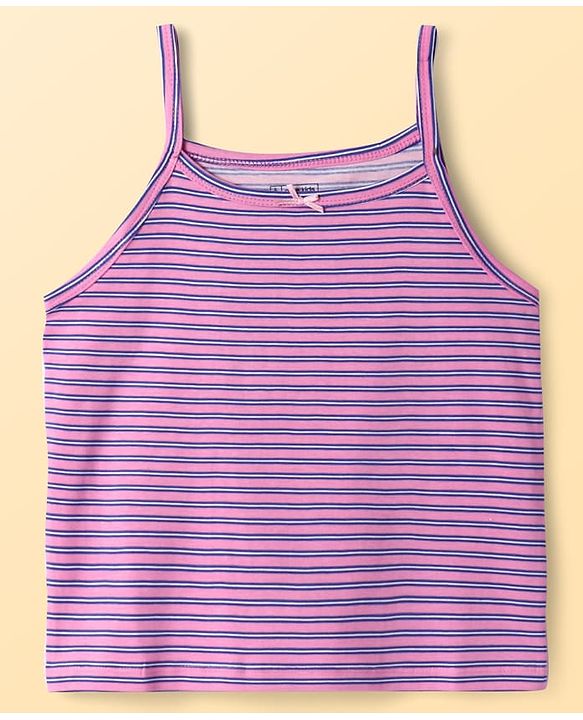 Pine Kids Cotton Knit Singlet Slips with Stripes & Polka Dot Pack Of 3 - Color May Vary