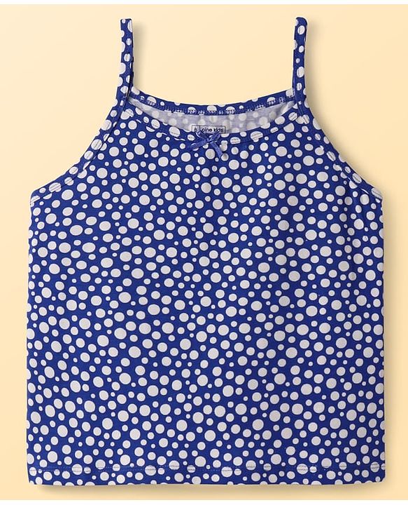 Pine Kids Cotton Knit Singlet Slips with Stripes & Polka Dot Pack Of 3 - Color May Vary