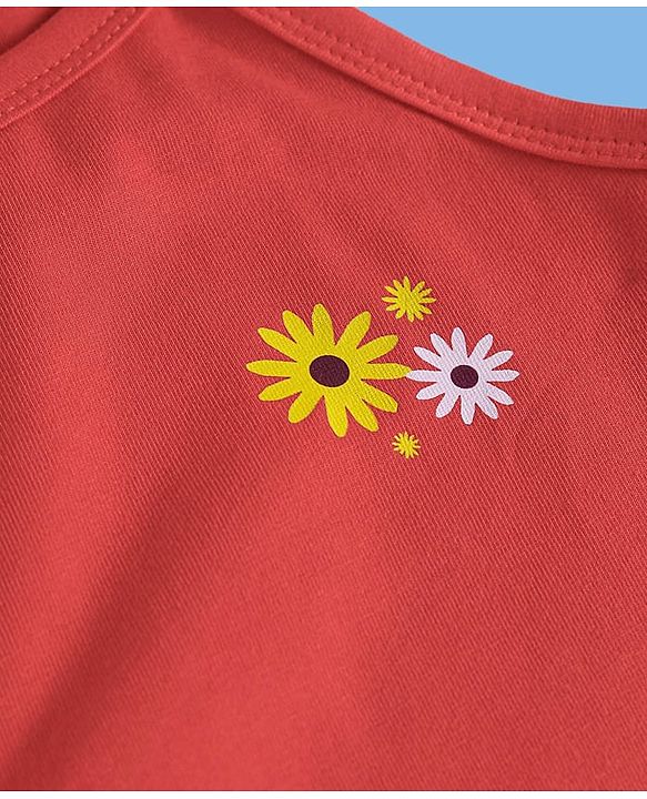 Pine Kids Cotton Knit Singlet Slips with Floral Print Pack Of 3 - Color May Vary