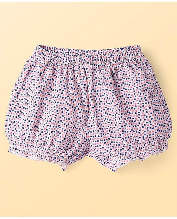 Pine Kids Cotton Knit Bloomers With Stripes & Star Print Pack 3 - Color May Vary