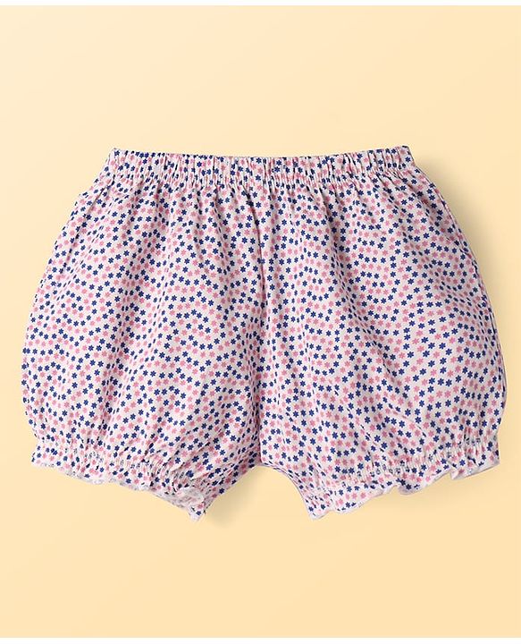 Pine Kids Cotton Knit Bloomers With Stripes & Star Print Pack 3 - Color May Vary