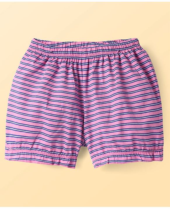 Pine Kids Cotton Knit Bloomers With Stripes & Star Print Pack 3 - Color May Vary