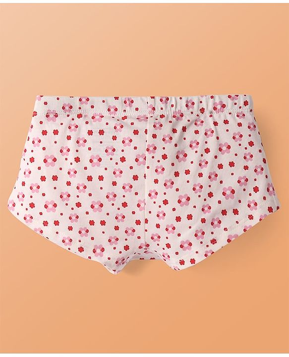 Pine Kids Cotton Knit Panties with Floral Print Pack of 3 - Color May Vary