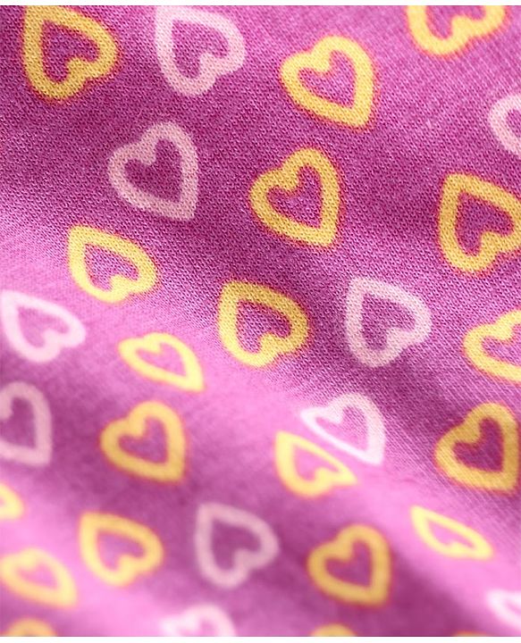 Pine Kids Cotton Elastane Knit Panties with Hearts Print & Stripes Pack of 3 (Color May Vary)