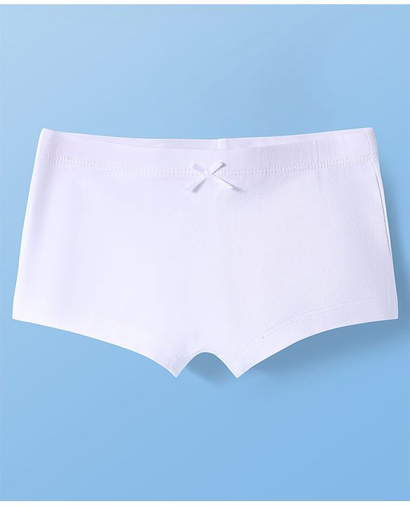 Pine Kids Cotton Elastane Knit Solid Colors Panties Pack of 3 (Color May Vary)