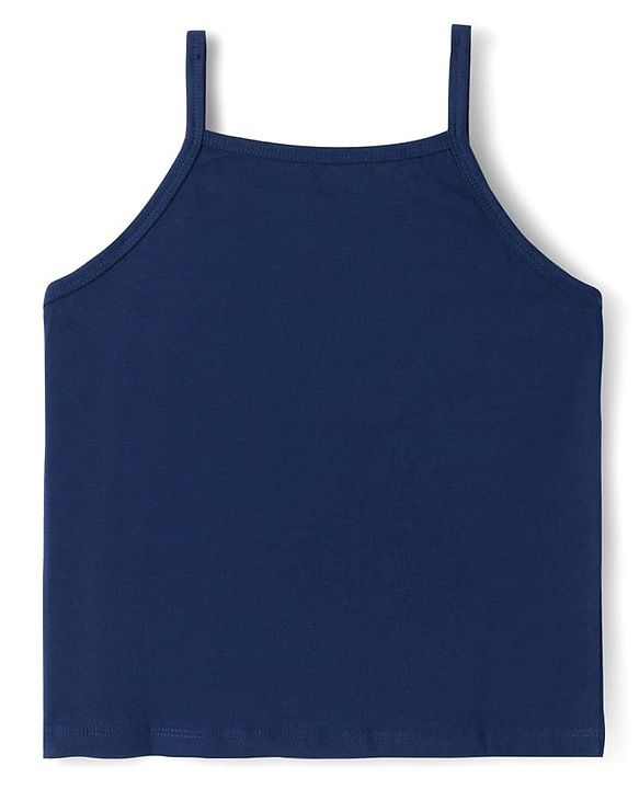 Pine Kids Cotton Elastane Knit Singlet Sleeves So;id Color Slips Pack of 3 (Color May Vary)