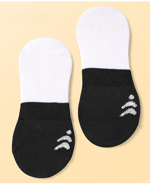 Pine Active Cotton Knit No Show Slip In Socks - Black Grey & Blue