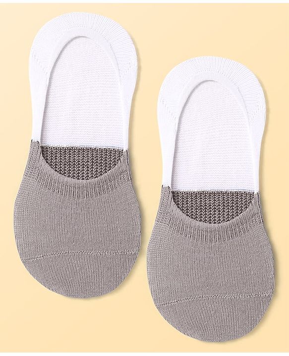 Pine Active Cotton Knit No Show Slip In Socks - Black Grey & Blue