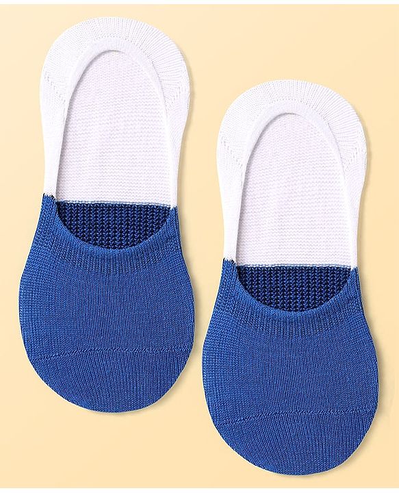 Pine Active Cotton Knit No Show Slip In Socks - Black Grey & Blue