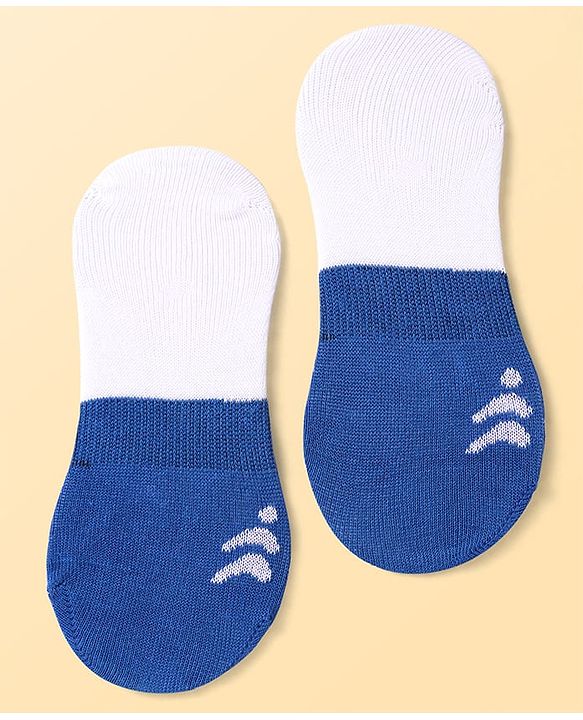 Pine Active Cotton Knit No Show Slip In Socks - Black Grey & Blue