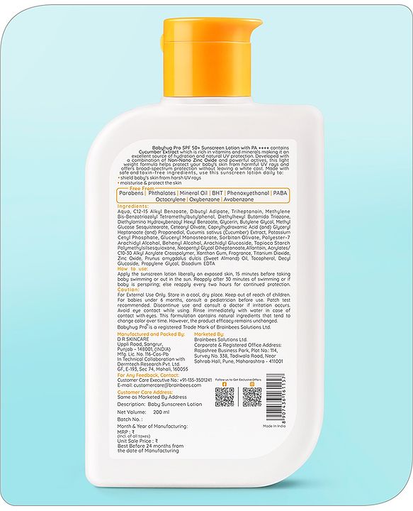 Babyhug Pro Sunscreen Lotion SPF 50 PA++++ - 200ml