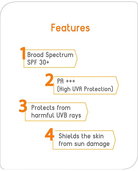 Babyhug Advanced Mineral Based Sunscreen Lotion with SPF 30 +, PA+++, Broad Spectrum (UVA/UVB) Protection & No White Cast - 200ml