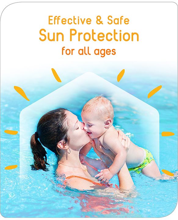 Babyhug Advanced Mineral Based Sunscreen Lotion with SPF 30 +, PA+++, Broad Spectrum (UVA/UVB) Protection & No White Cast - 200ml