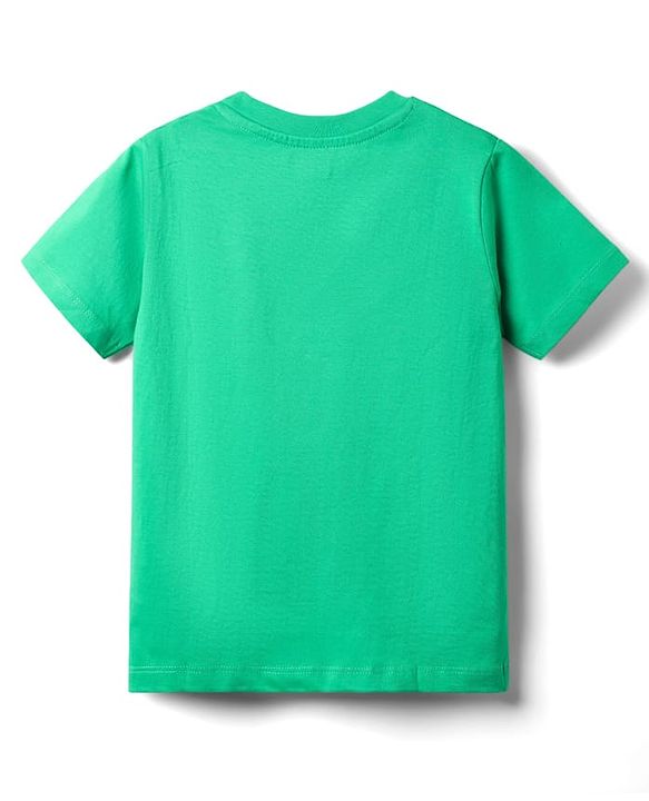 Babyhug Cotton Knit Half Sleeves T-Shirt with Sport Print - Mint
