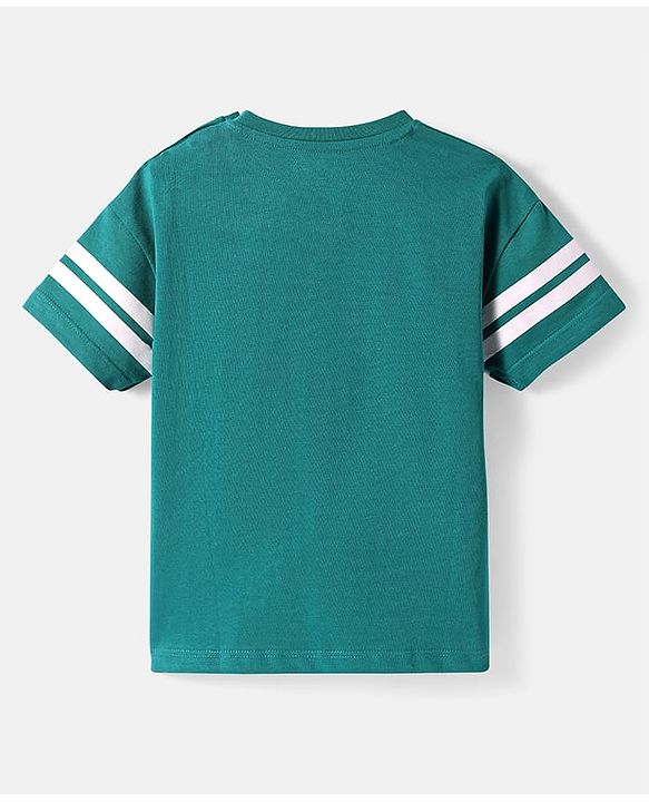 Babyhug Disney Single Jersey Knit Half Sleeves T-Shirt with Donald Duck Graphics - Green