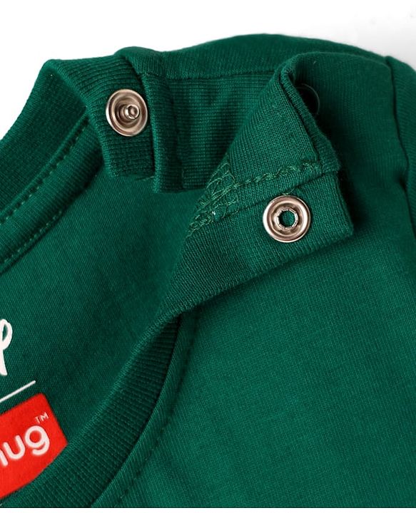 Babyhug Disney Single Jersey Knit Half Sleeve Short Night Suit With Pluto Graphic - Dark Green