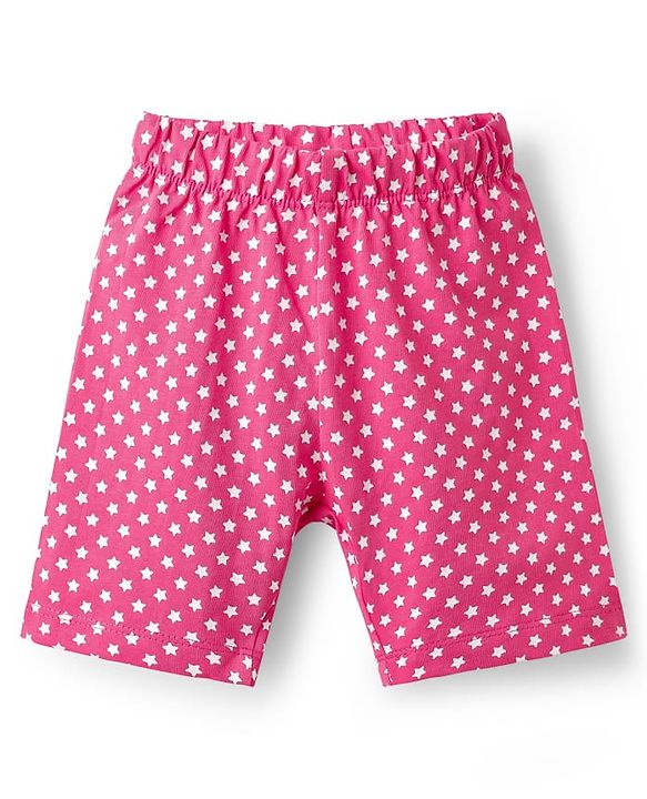 Babyhug Cotton Knit Half Sleeves Night Suit Mommys Princess Print - Navy Blue & Pink