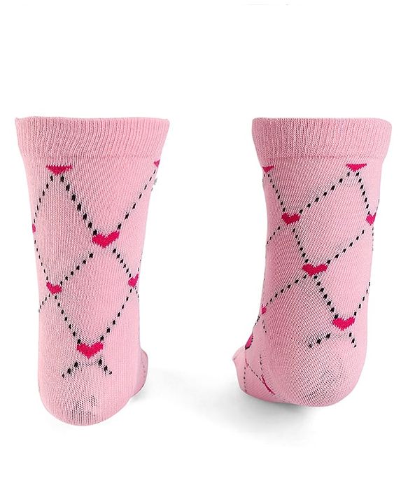 Cute Walk by Babyhug Knit Antibacterial Socks With Aristocats Marie Graphics Pack Of 3 - Pink