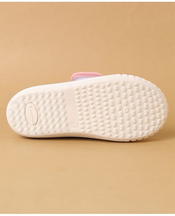 Cute Walk by Babyhug Velcro Closure Casual Shoes with Floral Print & Applique - Pink