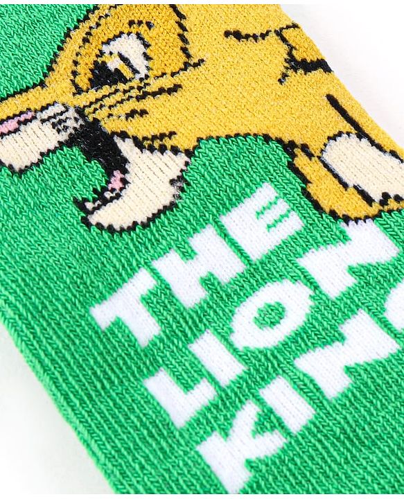 Cute Walk by Babyhug Disney Knit Ankle Length Antibacterial Socks With Lion King Graphics Pack Of 3 - Green Yellow & Blue