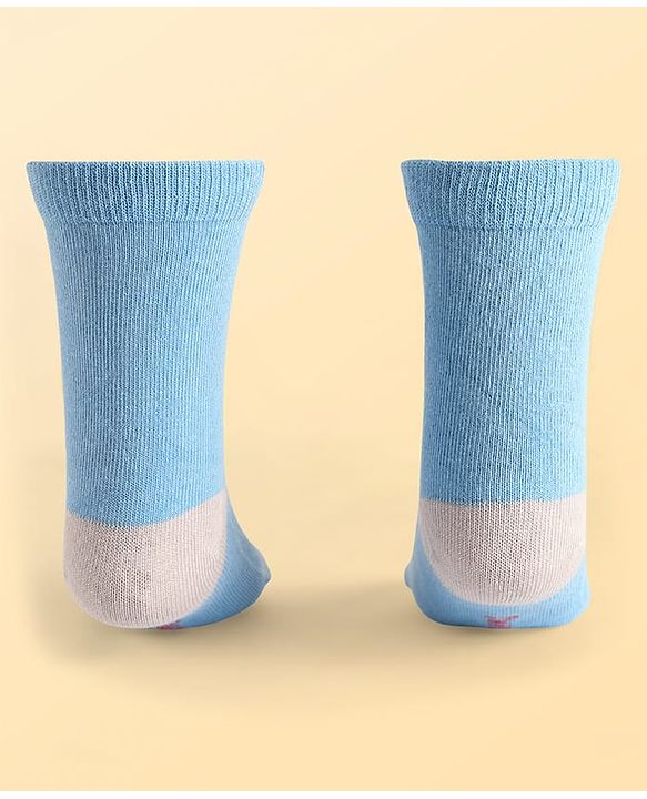Pine Kids Marvel Knit Antibacterial Socks With Avengers Graphics Pack Of 3 - Green Light Blue & White