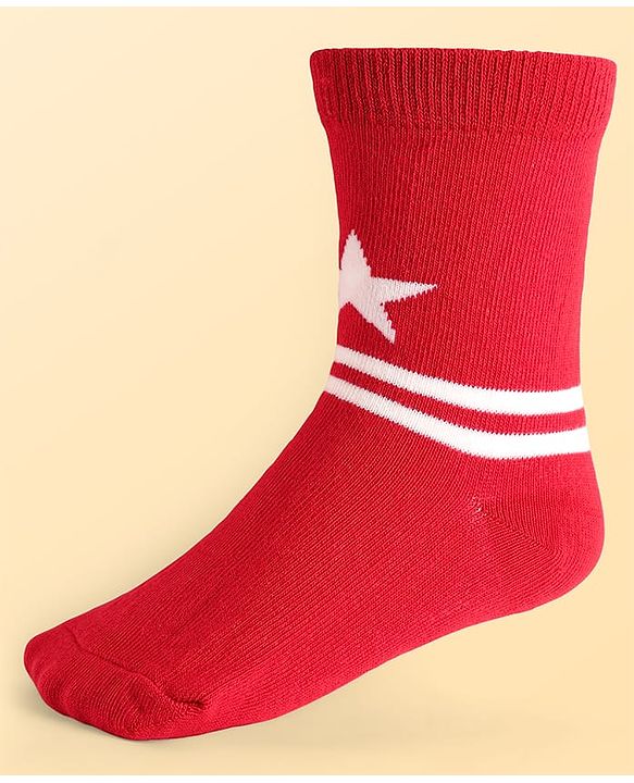 Pine Kids Marvel Knit Antibacterial Socks With Avengers Graphics Pack Of 3 - Red Blue & White