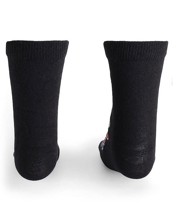 Pine Kids Marvel Knit Antibacterial Socks With Spider Man Graphics Pack Of 3 - Red Black & Grey