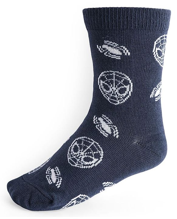 Pine Kids Marvel Knit Antibacterial Socks With Spider Man Graphics Pack Of 3 - Red Black & Grey