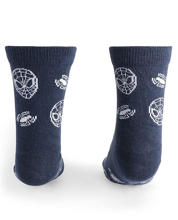 Pine Kids Marvel Knit Antibacterial Socks With Spider Man Graphics Pack Of 3 - Red Black & Grey