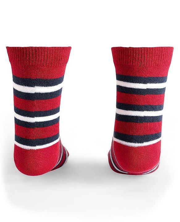 Pine Kids Knit Antibacterial Socks With Spider Man Graphics Pack Of 3 - Red Blue & Green