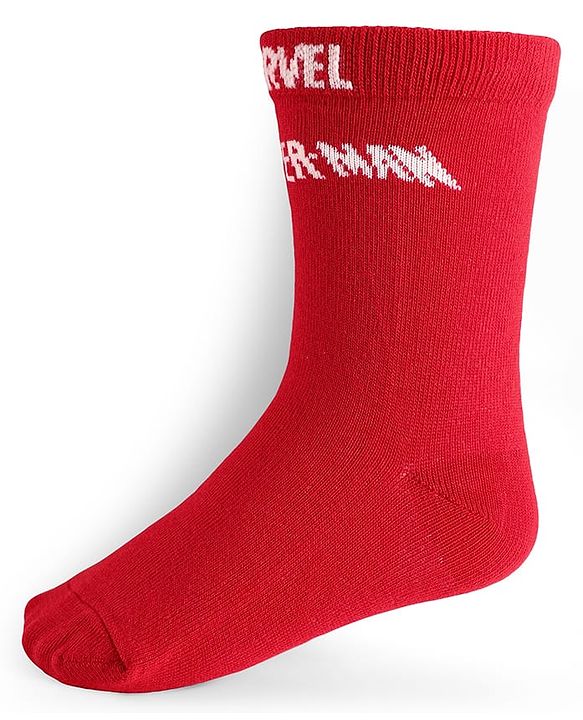 Pine Kids Knit Antibacterial Socks With Spider Man Graphics Pack Of 3 - Red Yellow & Blue