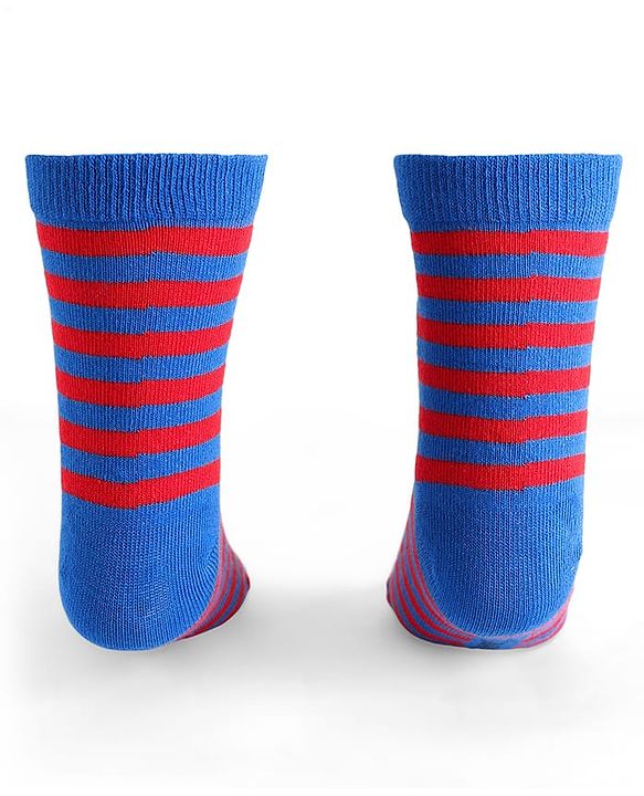 Pine Kids Knit Antibacterial Socks With Spider Man Graphics Pack Of 3 - Red Yellow & Blue