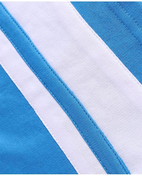Pine Kids Looper Knit Knee Length Shorts with Soccer Text Print - Blue & White