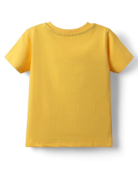 Babyhug Cotton Knit Half Sleeves T-Shirts with Skating Print Pack of 3 - Yellow Orange & Grey