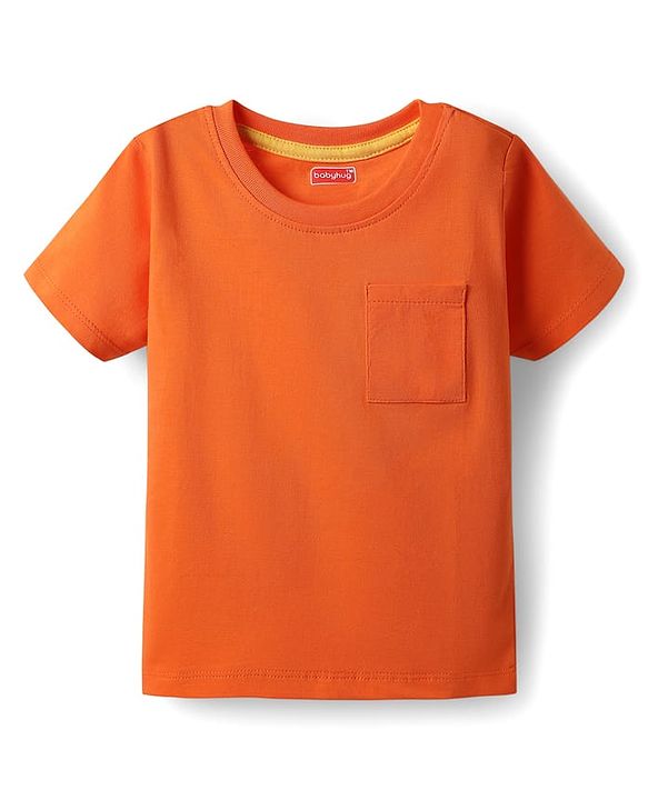 Babyhug Cotton Knit Half Sleeves T-Shirts with Skating Print Pack of 3 - Yellow Orange & Grey