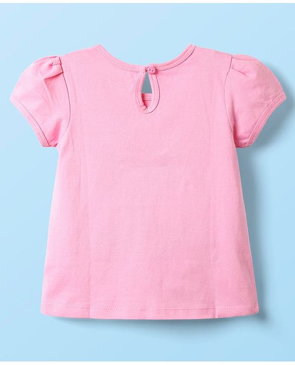 Babyhug Cotton Knit Half Sleeves T-Shirts With Tropical Print  Pack Of 3 -Yellow &  Pink