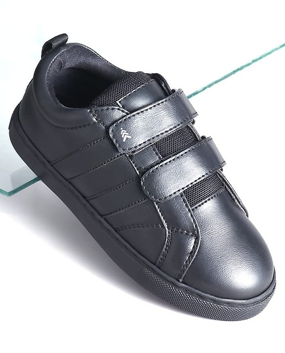 Pine Kids School Shoes With Velcro Closure - Black