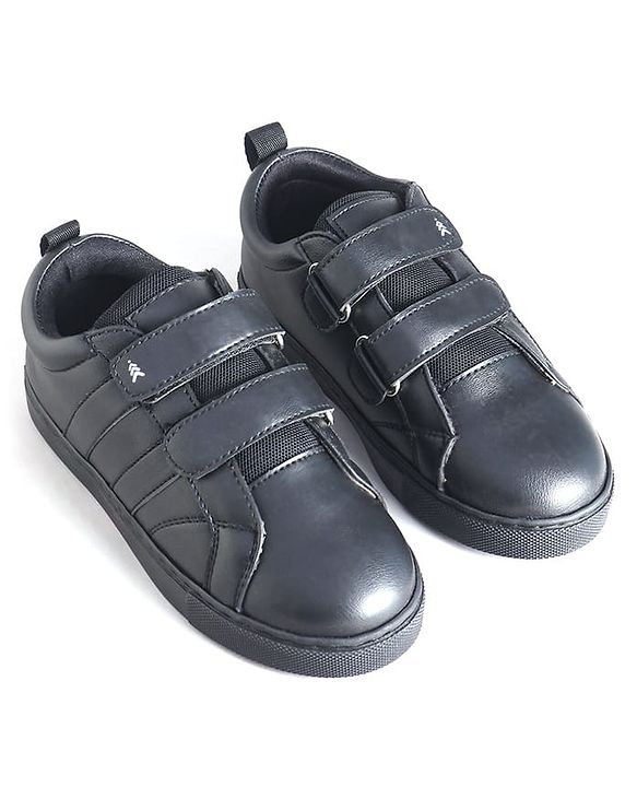 Pine Kids School Shoes With Velcro Closure - Black