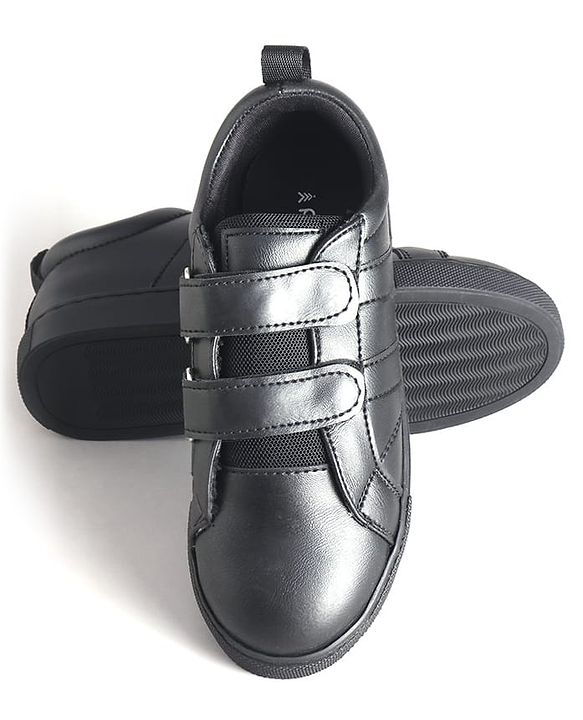 Pine Kids School Shoes With Velcro Closure - Black